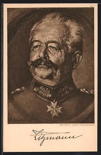 AK General Karl Litzmann, Halbportrait in Uniform