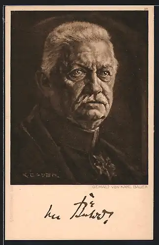 AK Heerführer von Bülow, Kopfportrait in Uniform