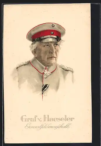 AK Graf von Haeseler, Uniform-Portrait