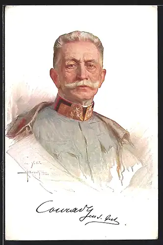 AK Heerführer Generaloberst Franz Frieherr Conrad von Hötzendorf, Chef des Generalstabes der gesamten bewaffneten Macht