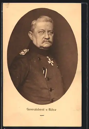 AK Generaloberst von Bülow in Uniform