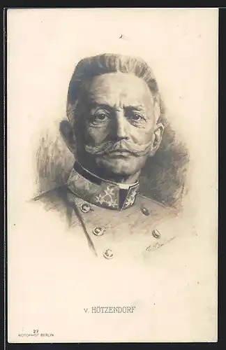 AK Heerführer von Hötzendorf, Portrait in Uniform