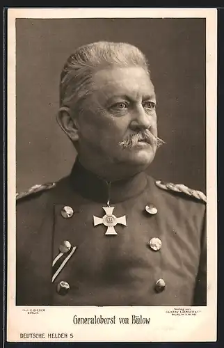 AK Generaloberst von Bülow in Uniform mit Orden