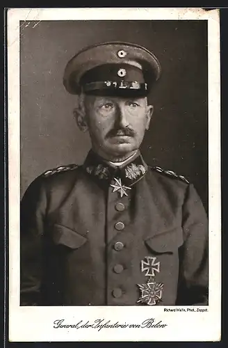 AK Portrait General der Infanterie von Below