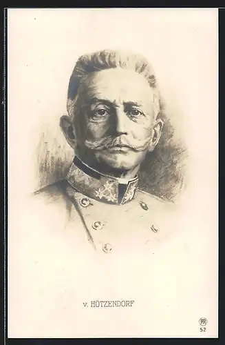 Künstler-AK Heerführer von Hötzendorf in Uniform