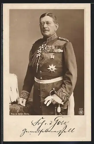 AK Generalfeldmarschall Freiherr v. d. Goltz in Uniform