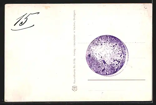 Künstler-AK J. Marschall: Stuttgart, Altes Schloss und Gerokdenkmal