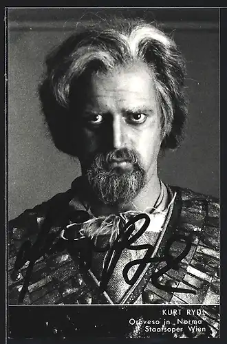 AK Opernsänger Kurt Rydl als Oroveso in Norma, Autograph