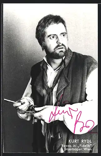 AK Opernsänger Kurt Rydl als Rocco in Fidelio, Autograph