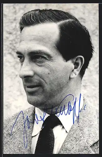 AK Opernsänger Josef Knapp im Anzug, Autograph
