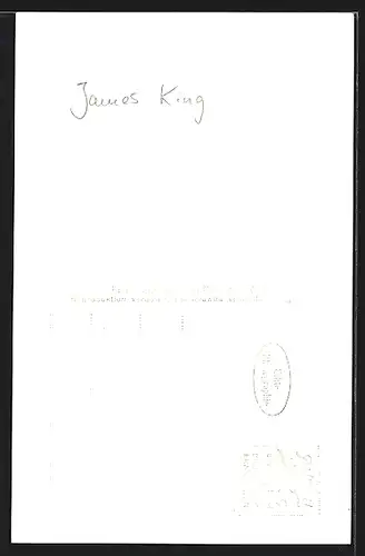 AK Opernsänger James King im Kostüm, Autograph