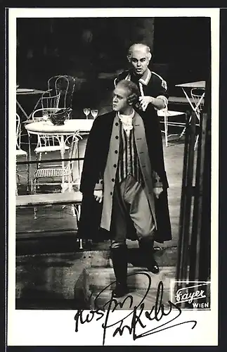 AK Opernsänger Kostas Paskalis im Kostüm, Autograph