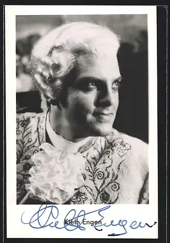 AK Opernsänger Kieth Engen im Kostüm, Autograph