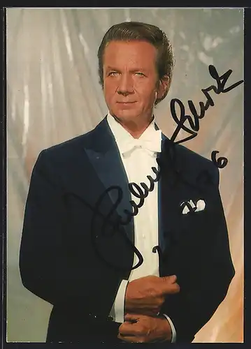 AK Opernsänger Rudolf Schock im Anzug, Autograph