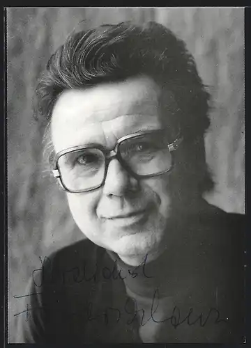 AK Opernsänger Friedrich Lenz mit Brille, Autograph