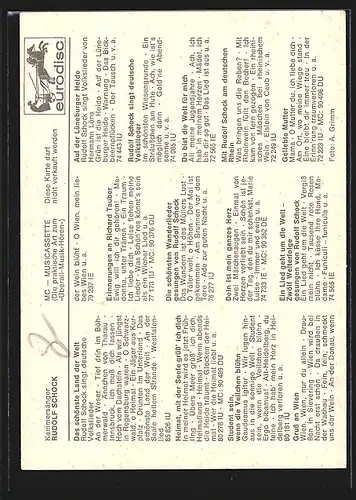 AK Opernsänger Rudolf Schock im Anzug, Autograph