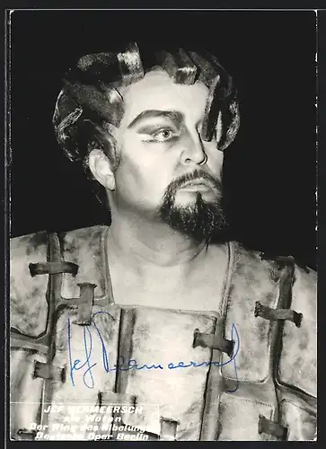 AK Opernsänger Jef Vermeersch als Wotan in Der Ring des Nibelungen, Autograph