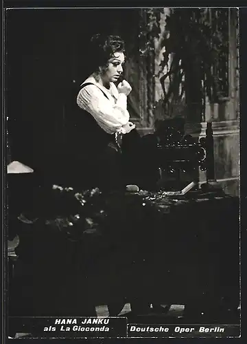 AK Opernsängerin Hana Janku als La Gioconda, Autograph