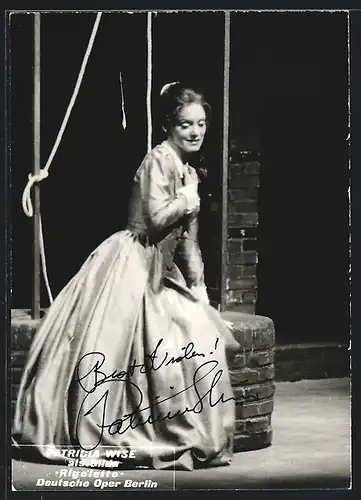 AK Opernsängerin Patricia Wise als Gilda in Rigoletto, Autograph