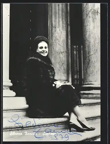 AK Opernsängerin Silvana Zanolli, Soprano, mit original Autograph