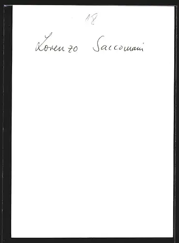 AK Opernsänger Lorenzo Saccomani in Ballo in Maschera, mit original Autograph