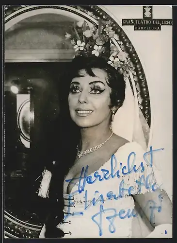 AK Opernsängerin Elisabeth Szemzö, Sopran, mit original Autograph