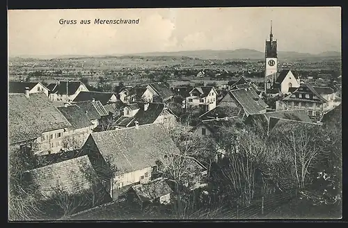 AK Merenschwand, Teilansicht mit Kirche