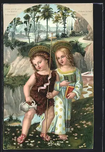 Künstler-AK Jesus and St. John the Baptist