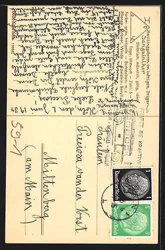 AK Sternzeichen Zwillinge, Geboren 21. Mai u. 20. Juni, Element Luft