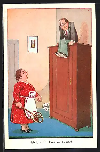 AK Die Ehefrau ist Herr im Haus
