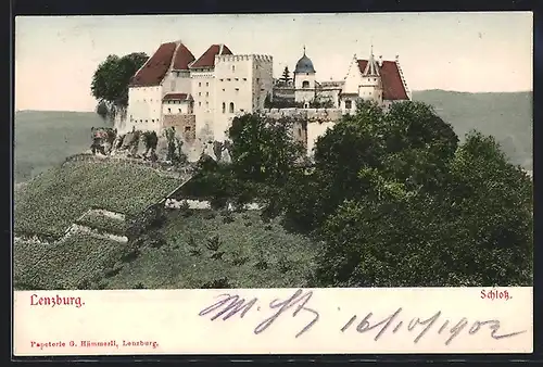 AK Lenzburg, Blick auf das Schloss