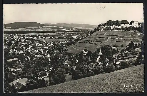AK Lenzburg, Teilansicht mit Schloss