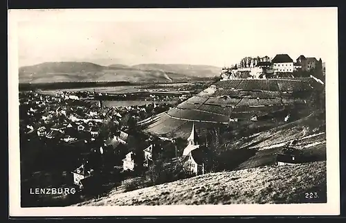 AK Lenzburg, Teilansicht mit Schloss