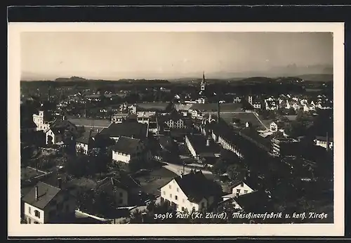AK Rüti, Maschinenfabrik und katholische Kirche