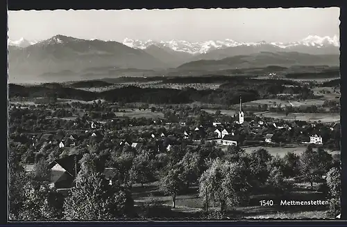 AK Mettmenstetten, Teilansicht mit Bergen