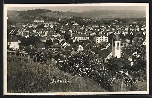 AK Veltheim, Teilansicht mit Kirche