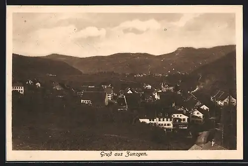 AK Zunzgen, Teilansicht mit Bergen