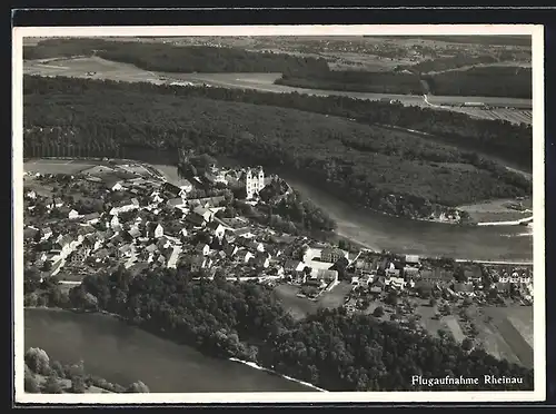AK Rheinau, Teilansicht, Fliegeraufnahme