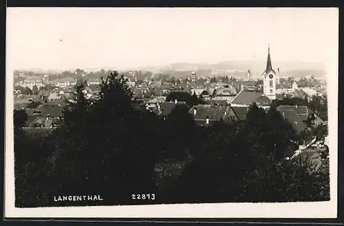 AK Langenthal, Teilansicht mit Kirche