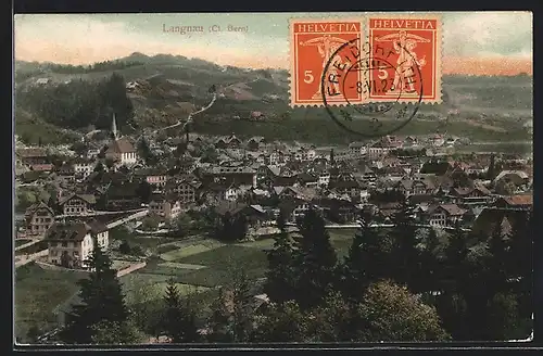 AK Langnau, Teilansicht mit Kirche