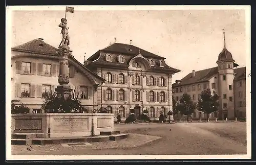 AK Zofingen, Brunnen am Niklaus Thut-Platz