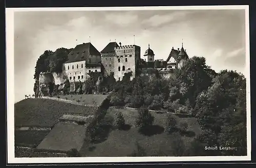 AK Lenzburg, Schloss Lenzburg mit Umgebung