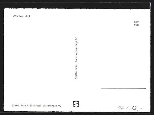 AK Wohlen, Ortsansicht von einer Anhöhe