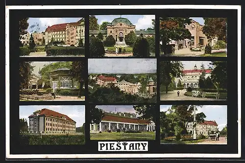 AK Piestany, Blick auf Gebäuden