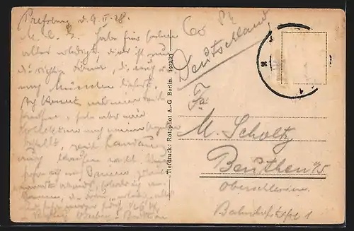 AK Bratislava, Ortspartie mit Uhrturm