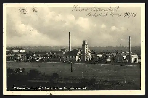 AK Wöllersdorf-Trutzdorf, Teilansicht, Feuerwerksanstalt