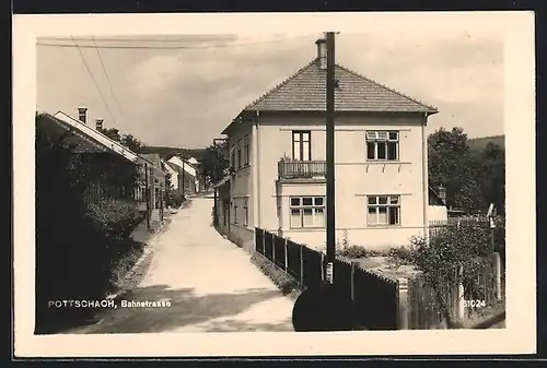 AK Pottschach, Häuser an der Bahnstrasse