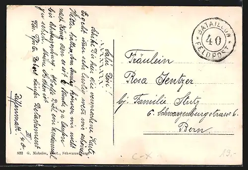 AK Riffenmatt, Gasthof zum Hirschen, Ortsansicht aus der Vogelschau