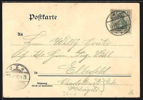 Künstler-AK Schulterklappe des 5. Westf. Inf.-Regt. Nr. 53