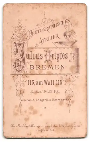 Fotografie Julius Ortgies jr., Bremen, Einjährig-Freiwilliger in Uniform